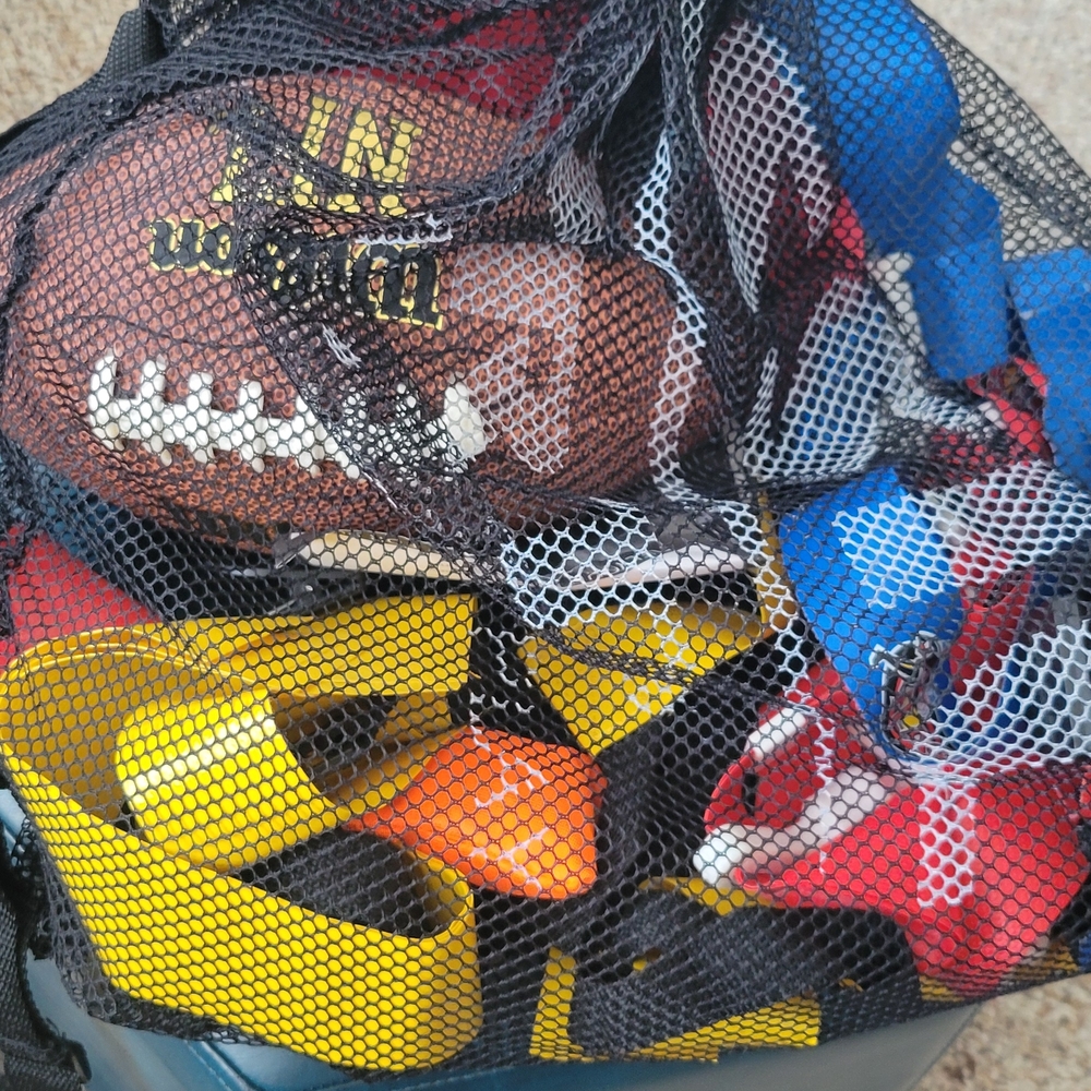 Football and Flag Set with Mesh Bag